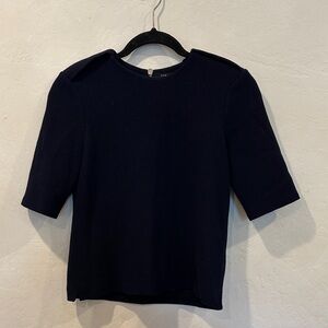 Zara Dark Blue 3/4 Sleeve Top